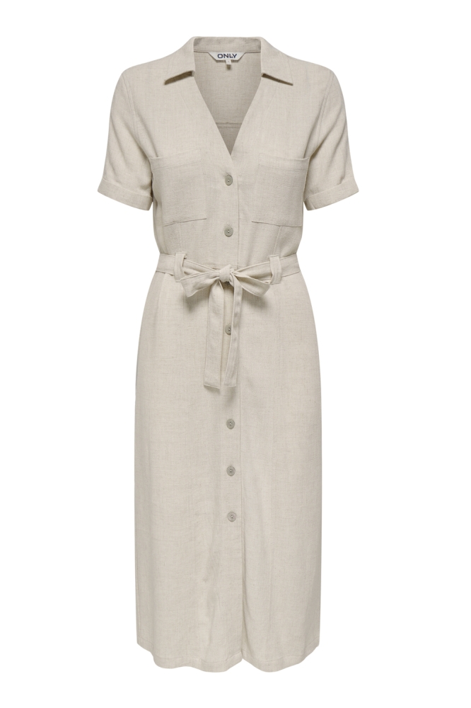 ONLSIESTA SS LINEN BL SHIRT DRESS P 15347210 Moonbeam